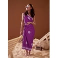 thumbnail image 3 of HAPPY BAY Women's Beachwear Summer Bikini Wraps Beach Wrap Sarong Coverups Skirt Bathing suit Swim Cover up Swimwear Swimsuit Coverups for Women One Size Purple, Solid, 3 of 5