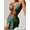 Dark Green, variant on SEARIPE Women 3 piece Swimwear Halter Triangle Bikini Swimsuit With Beach Skirt White M