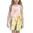 thumbnail image 2 of Xdegoge Toddler Easter Dress for Kids Girls Cute Bunny Carrot Pattern Tween Summer Sundress Knee Length A Line Sleeveless with Pockets Spring Holiday Festival Outfit Casual Playwear School for Teen, 2 of 6