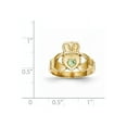 thumbnail image 2 of 14K Imitation Green Stone Claddagh Ring, 2 of 2