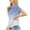 Sky Blue, variant on Women's Gradient Color Sleeveless Button Half Placket Top, Side Split Hem with High Low Asymmetric Hemline, Casual Summer Daily Wear, Lightweight Breathable Fabric Black XXL