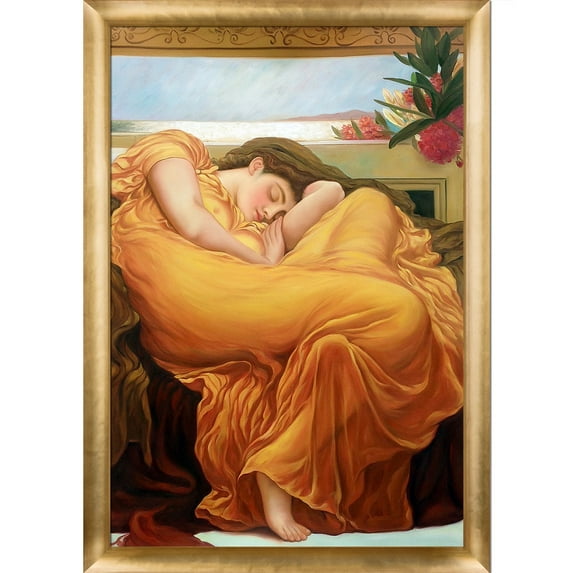 Flaming June with Gold Luminoso Frame 24" x 36"