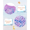 thumbnail image 5 of Girls 2-Piece Swimsuit Set Long Sleeve Rash Guard UPF 50+ Ruffle Bottom Summer Beach Bathing Suit Sizes 1-8Y, 5 of 7