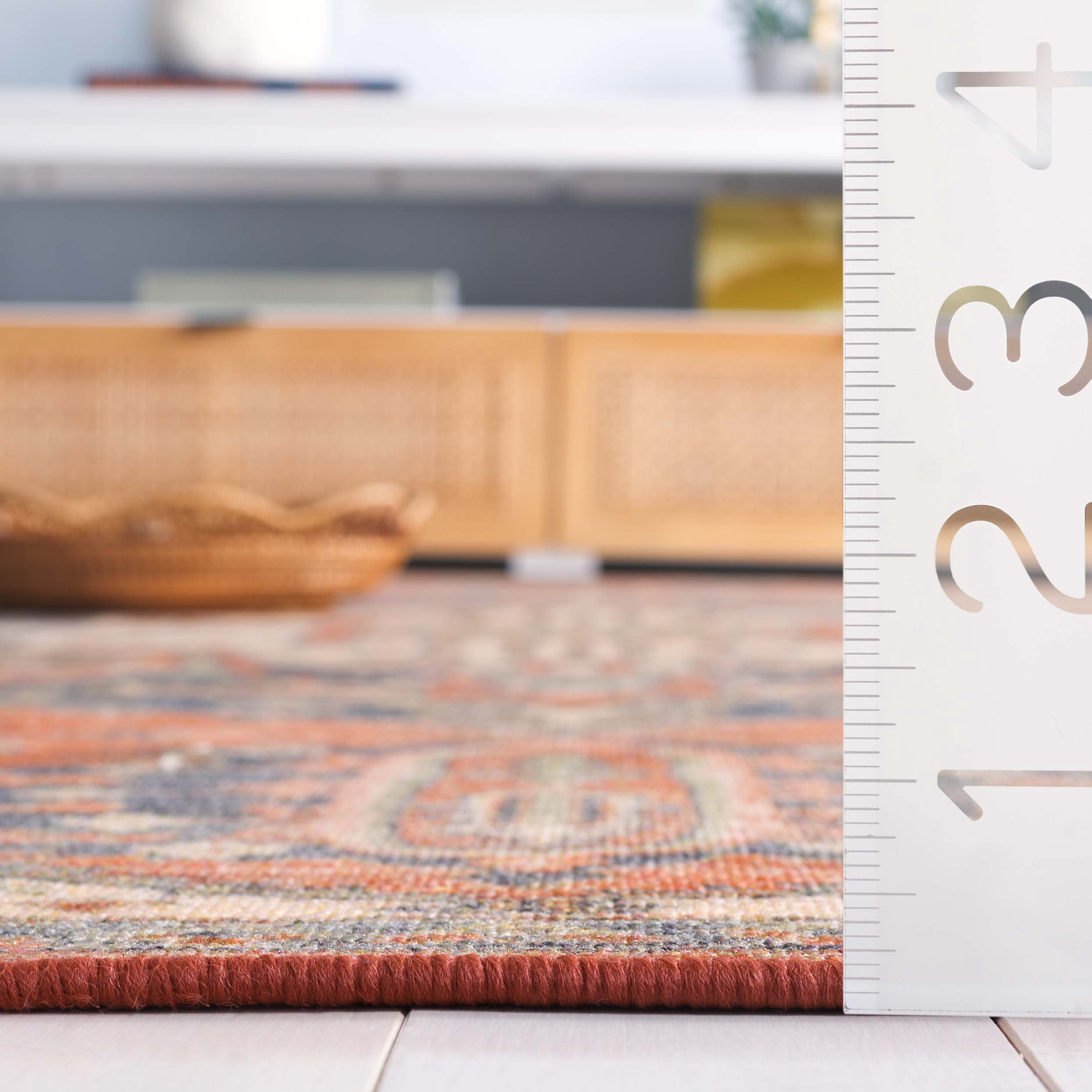 SAFAVIEH Journey Abram Medallion Area Rug, Rust/Navy, 8' x 10'