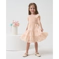 thumbnail image 5 of 4T Baby Girls Dress 5T Girls Sleeveless Dress Toddler Girls Summer Dress Ruffle Solid Color Dress Apricot, 5 of 10