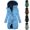 Gray, variant on Womens Winter Coats Long Sleeve Fleece Lined Hooded Jacket Solid Color Casual Warm Outdoor Waterproof Coat Green S(S)