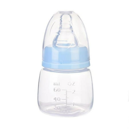 PEACNNG Baby standard caliber drinking water feeding feeding medicine juice 60ML capacity bottle mini baby small feeding bottle