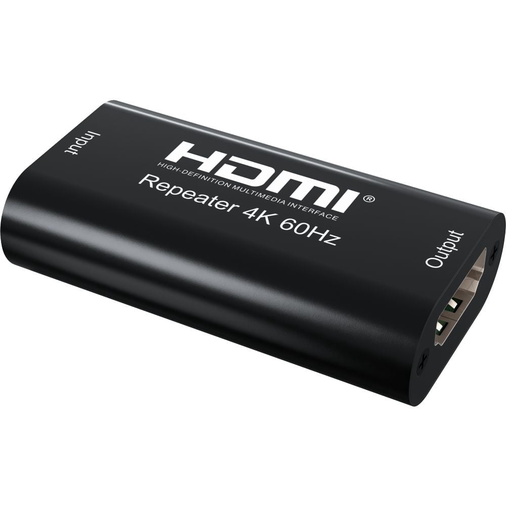 Techly HDMI 2.0 4K Repeater - Up to 40m Transfer rate of 3.4Gbps (single link) 4k @30HZ  2k@60Hz No power adapter required