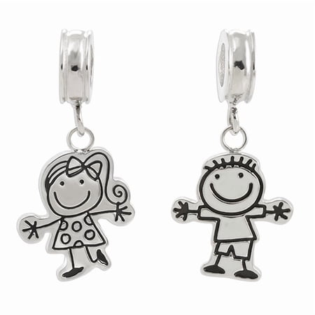 Hallmark Jewelry Connections Dangle Charms, Stainless Steel, 25 inches