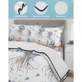 thumbnail image 4 of Quilts Twin Size, Jellyfish Coastal Soft Comforter Bedding Set for Bed, Summer Beach Coral Starfish Ocean Lightweight Quilted Bedspread with Pillow Cover(2 Pieces) for All Season, 68x86 Inch, 4 of 6