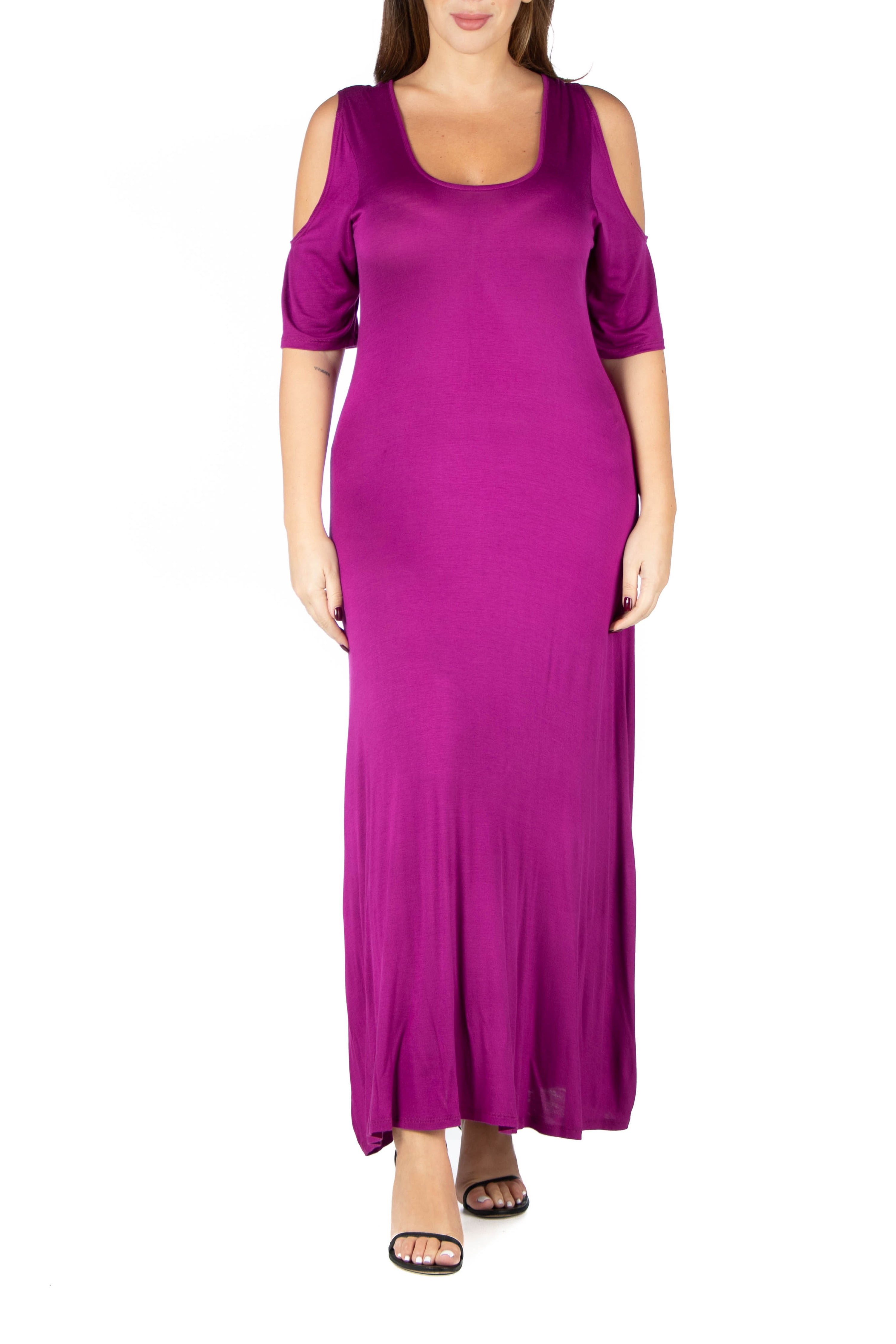 elbow length sleeve maxi dress