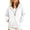 White-1, variant on Girls Zip Up Hoodie Fleece Sweatshirt Jackets with Pocket Full-Zip,Hooded Design,Long Sleeve,Solid Color,Casual Jacket,Fall Winter,Back to School Wear
