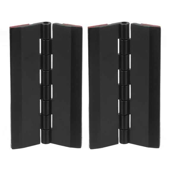 2Pack 75x45mm Acrylic Hinges Self-Adhesive Continuous Piano Folding Hinge, Black