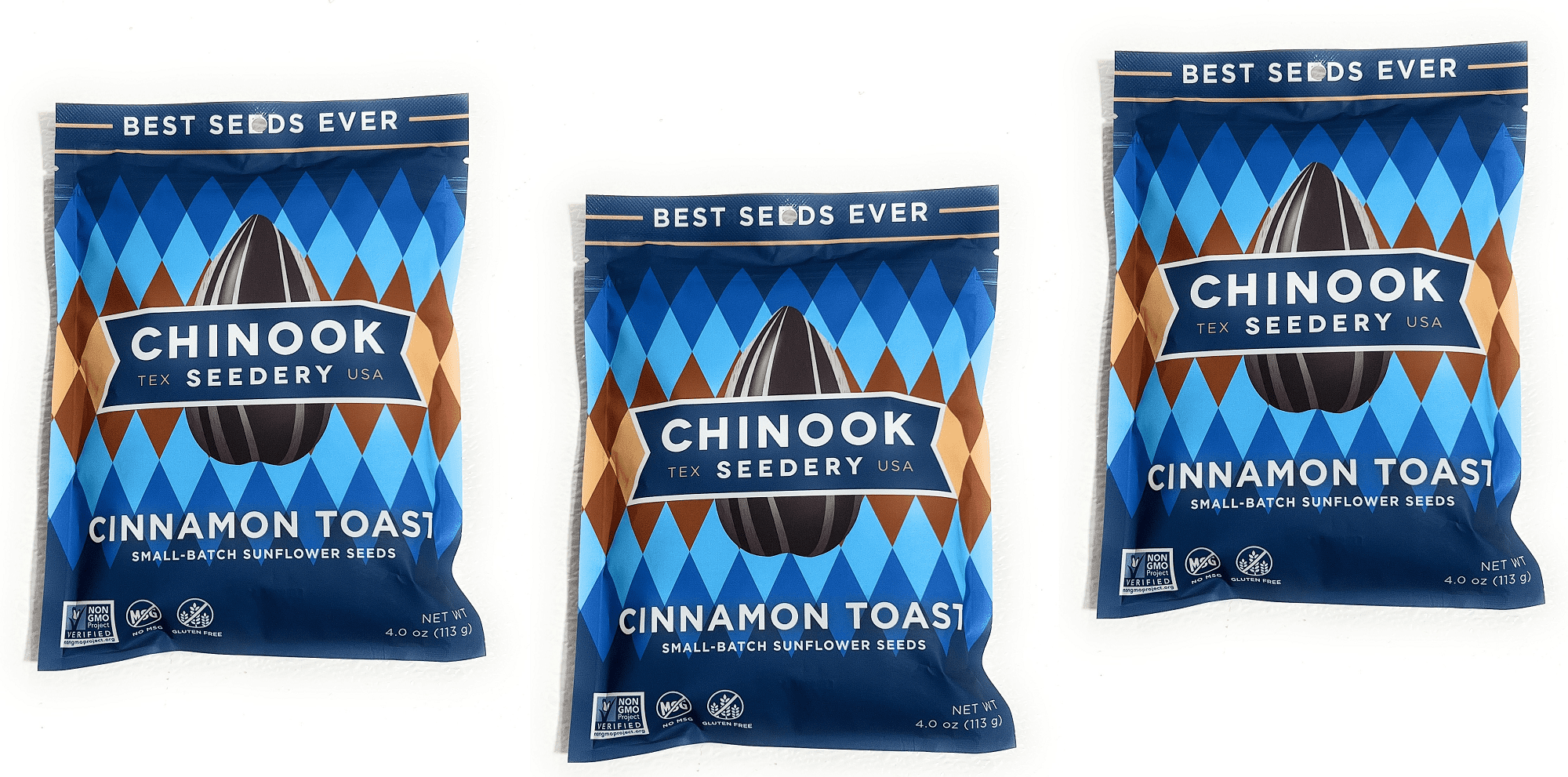 Chinook Seedery Sunflower Seeds Cinnamon Toast 3 pack