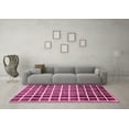 thumbnail image 3 of Ahgly Company Indoor Rectangle Checkered Pink Modern Area Rugs, 7' x 10', 3 of 4