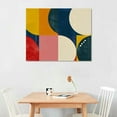 thumbnail image 2 of Orinice Bauhaus Abstract Geometric Wall Art - Small Print Blue Yellow Red for Bedroom Bathroom - Aesthetic Retro Artwork - Mid Century Modern Minimalist  16x12in, 2 of 6