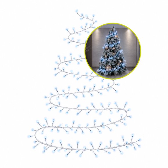 Luces De Navidad Serie Artego 600 Led para árbol de navidad con espiral de acero y led Cooper Cluster KOTZE 8 Modos De Uso