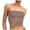 Khaki, variant on Women's Double Lined Tube Top Strapless Backless Bandeau Sleeveless Crop Tank Y2K Trendy Going Out Casual Solid Color Shirt Slim Fit Sexy Corset
