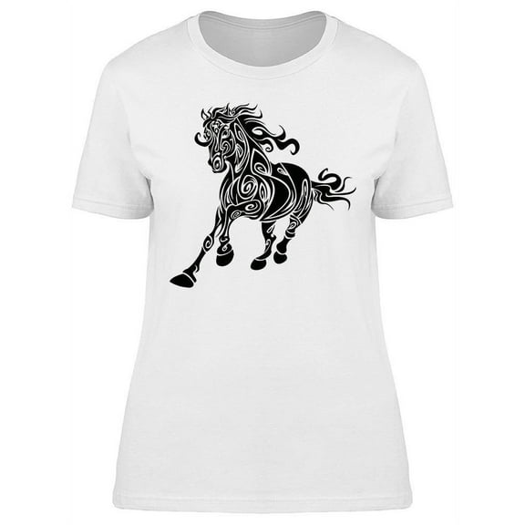 Horse Tattoo T-Shirt Women -Image by Shutterstock, Female Small