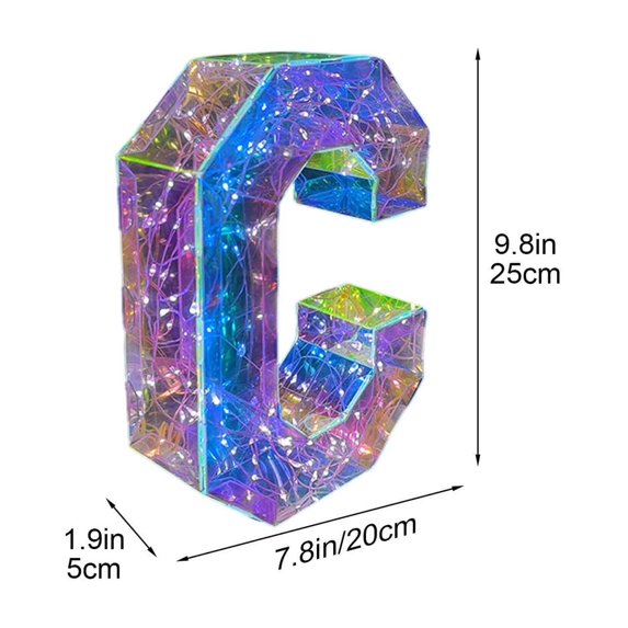 Led Letter Lights 26 Alphabet Marquee Signs, Colorful Battery Powered Light Up Letters for Party Wedding Birthday Home Wall Table Decor