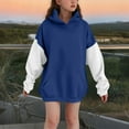 thumbnail image 3 of Ugoldhm Oversized Hooded Sweatshirt for Girls Pullover Color Block Shirts Fall Fashion Outerwear 3-14 Years, 3 of 5