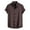 Coffee, variant on Bcfgryg Male Summer Casual Solid Shirt Tops Short Sleeve Stand Collar Pocket Shirt Men's Linen Shirts Summer