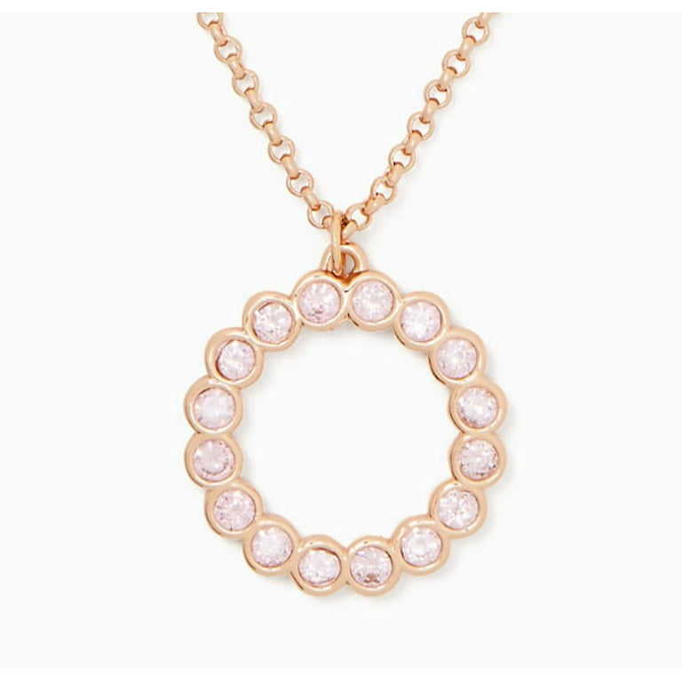 Kate Spade New York Necklace Full Circle Mini Pendant Blush Rose Gold