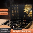 thumbnail image 2 of CYFW Black Gold Luxury Mahjong Set, Melamine High-End Mahjong Tiles, Mini Portable Design, Gift Box Pack for Home Use, 2 of 7