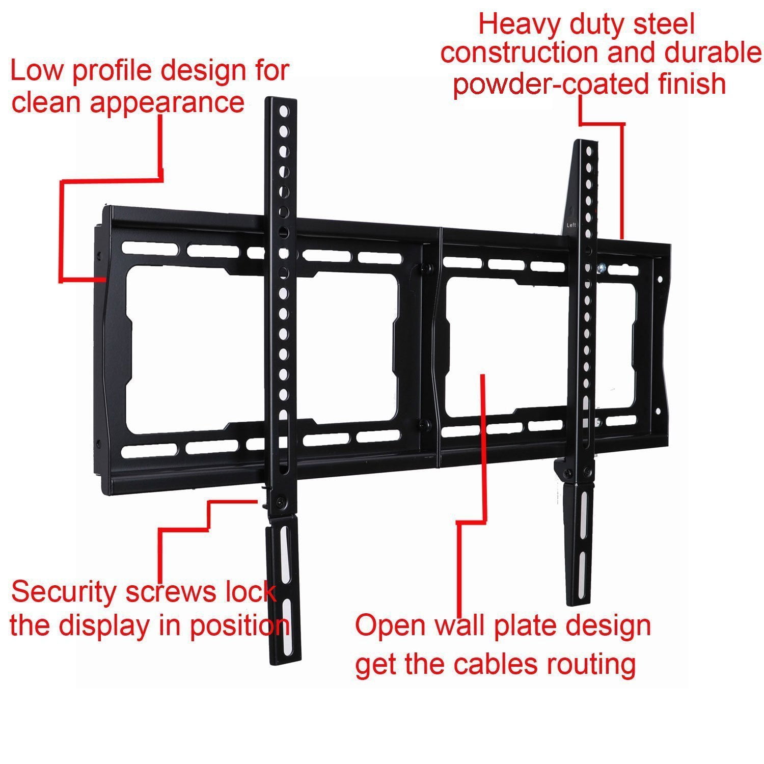 Low Profile Tv Wall Mount Bracket For Most 32 75 Lcd Led Plasma Low Profile Tv Wall Mount Bracket For Most 32 75 Lcd Led Plasma Hdtv Compatible With Sony Bravia Samsung Lg Haier Panasonic Vizio Sharp Aquos