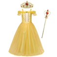 thumbnail image 1 of Disfraz de princesa Cosplay de Encanto para niñas para niños de 4 a 10 años, vestido elegante para fiesta de Carnaval de Halloween, disfraz para niños, ropa 10T Gao Jinjia LED, 1 of 2