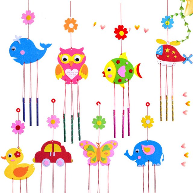 Children Cute Cartoon Art Crafts Children Kids Handmade Toys Owls Cars Fish Butterfly for Girls Kids Education Toys Gifts heqiyong LED