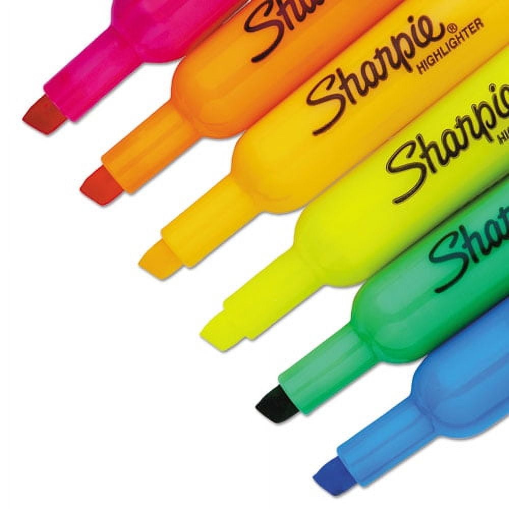 Tank Style Highlighters With Open-Stock Box, Assorted Ink Colors, Chisel Tip, Assorted Barrel Colors, Dozen | Bundle of 2 Sets