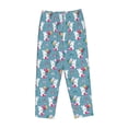 thumbnail image 4 of Xecao Rabbit And Rainbow Women's Straight Lounge Pajama Pants: The Epitome of Relaxed Sleepwear, 4 of 9