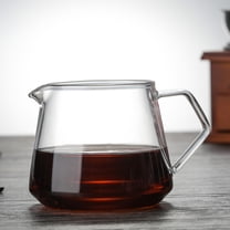 POPETPOP Glass Coffee Pot Transparent with Infuser for Storage Use 1Pc