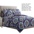thumbnail image 2 of Saltoro Sherpi Split 8 Piece Reversible Printed Queen Size Complete Bed Set The Urban Port, Blue, 2 of 2