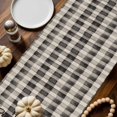 thumbnail image 6 of Fall Table Runner Thanksgiving Watercolor Orange Truck Table Runners Pumpkin Leaves Buffalo Plaid Cotton Linen Dresser Scarf Kitchen Dining Table Decor for Fall Holiday Party Decor 13x90 Inch, 6 of 9