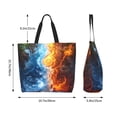 thumbnail image 4 of Kdxio Red And Blue Flame Waves Casual Tote Bags Women Big Capacity Shoulder Bag for Women Travel Shoulder Bags Handbags, 4 of 6