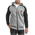 thumbnail image 1 of ShomPort Raglan Sleeve Hooded Coats for Mens Drawstring Color Block Cozy Sweatshirts Trendy Lightweight Jackets with Pockets, 1 of 7