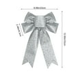 thumbnail image 3 of Under $1! PEONAVET Large Christmas Bow 2 Pcs Glitter Bow Wreath Decoration for Xmas Tree Topper Chrsitmas Bow Ornaments for Xmas Parties Indoor Outdoor Crafts DIY Decor(Silver), 3 of 6