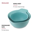 thumbnail image 4 of Juego de 3 tazones de plástico para mezclar KitchenAid, universales, anidados, 4 of 5