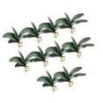 thumbnail image 4 of Inteprter 10X plantas artificiales hojas de plástico falso Phalaenopsis hoja decorativa Micro paisaje para adornos de oficina grandes Type2 NO2, 4 of 6