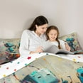 thumbnail image 5 of Feelyou Cartoon Robot Kid Twin Comforter Sets, Graffiti Splatter Splash Bedding Set, 2pcs, 5 of 8