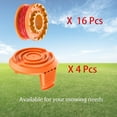 thumbnail image 2 of OWNTIDE 20-Pack WA0010 Spool for Worx Trimmer, 10ft 0.065" Line, Compatible with WG150-WG180 Models, Easy Install, 2 of 7