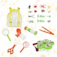 thumbnail image 4 of MasteelfCA 22Pcs Insects Toys Set with Telescope Insect Net Outdoor Insect Observation Box Capture Kit Kids Scientific Educational Toys (Insects and Sunflower Storage Box), 4 of 7