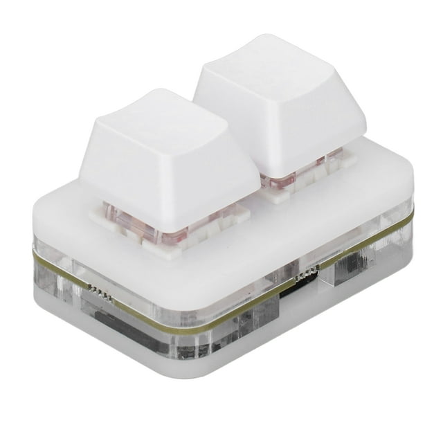 Mini Clavier Mécanique USB, 2 Touches Clavier Rouge pour Jeux de Rythme, Fonction Copier Coller avec Touches Raccourci, Facile à Programmer, Économie d'Instructions