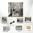 thumbnail image 5 of Castle Place Minimalist Nightstand with Shelf, Light Gray, 5 of 6