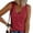 Red, variant on ALLLIST Spring Tops for Women 2024 Beige Button Ribbed Sleeveless V-Neck Solid Tank Tops Tank Top for Women L