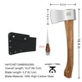 thumbnail image 6 of THRWCLUB Camping Axe 14.5", High Carbon Steel Blade with Wooden Handle, Portable Outdoor Hatchet with Nylon Sheath for Chopping, Splitting & Camping Tasks, 6 of 7