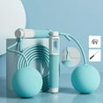 thumbnail image 1 of ighted , with Heavy Ball LCD Screen Professional Skipping Rope Workout Mma indoor e outdoor Men Women , Blue, 1 of 8
