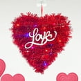 thumbnail image 2 of Lighted Peach Heart Sign Door Hanging Valentine's Day Garland with LED String Lights ABS Material Red Color Easy to Hang for Indoor or Outdoor Decor Party Wall Decoration DIY Craft Project, 2 of 7